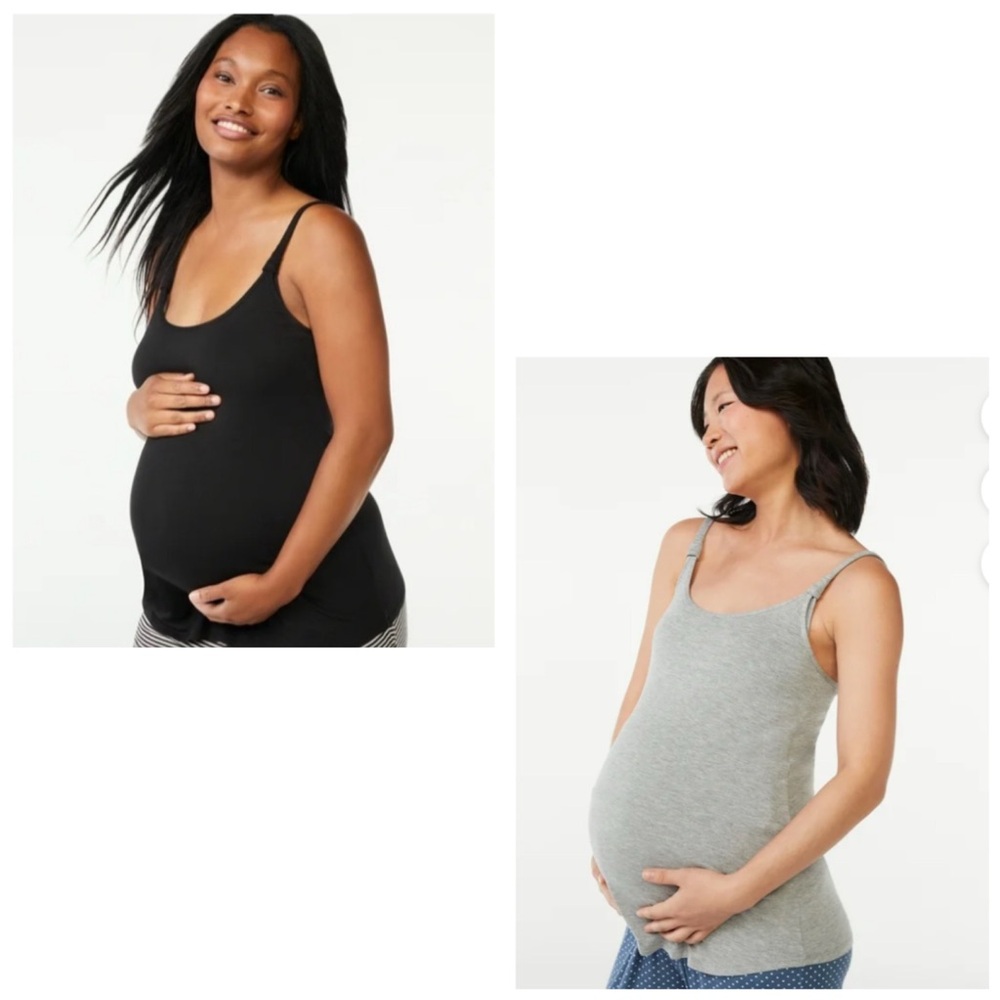💜Bundle of 2 Joyspun Women's Maternity Nursing Camis with Hidden Clip, Sizes S-M